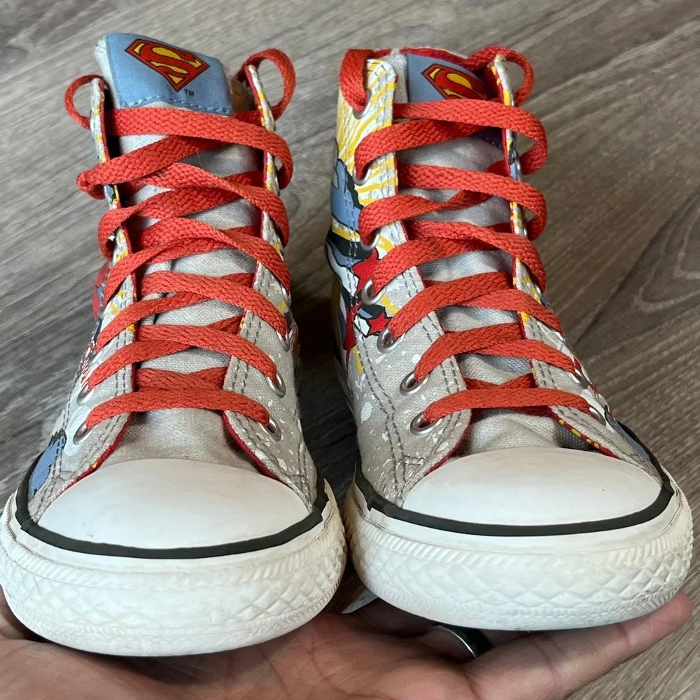 Converse x DC Comics Superman Chuck Taylor All Star Hi Tops Youth 3 UK 2.5 EU 35